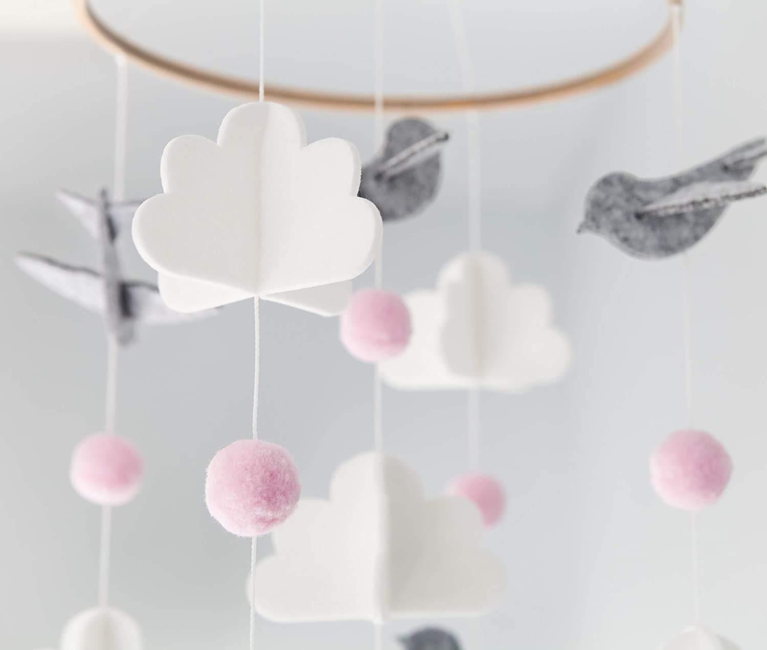 Activity-board  Carillon mobile pour bébé, cloche mobile pour lit de bébé en bois 