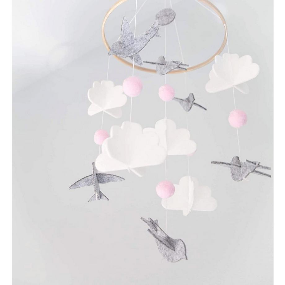 Activity-board  Carillon mobile pour bébé, cloche mobile pour lit de bébé en bois 