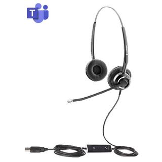 freeVoice  freeVoice SoundPro 412 UC Duo NC Casque Avec fil Arceau Bureau/Centre d'appels USB Type-A Noir 