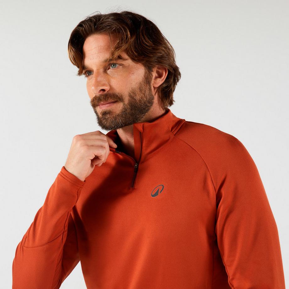 KUIKMA  Sweat de tennis manches longues demi-zip polyester 