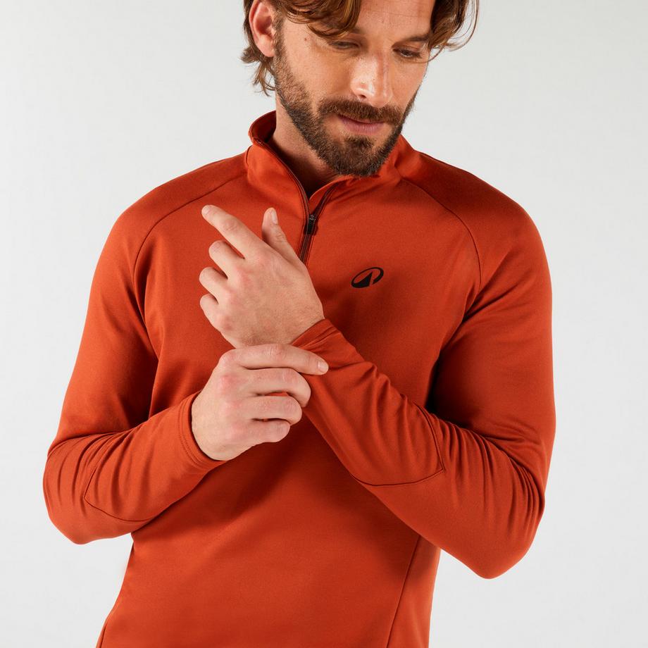 KUIKMA  Sweat de tennis manches longues demi-zip polyester 