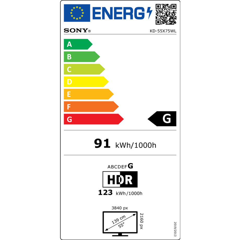SONY  KD55X75WLAEP 