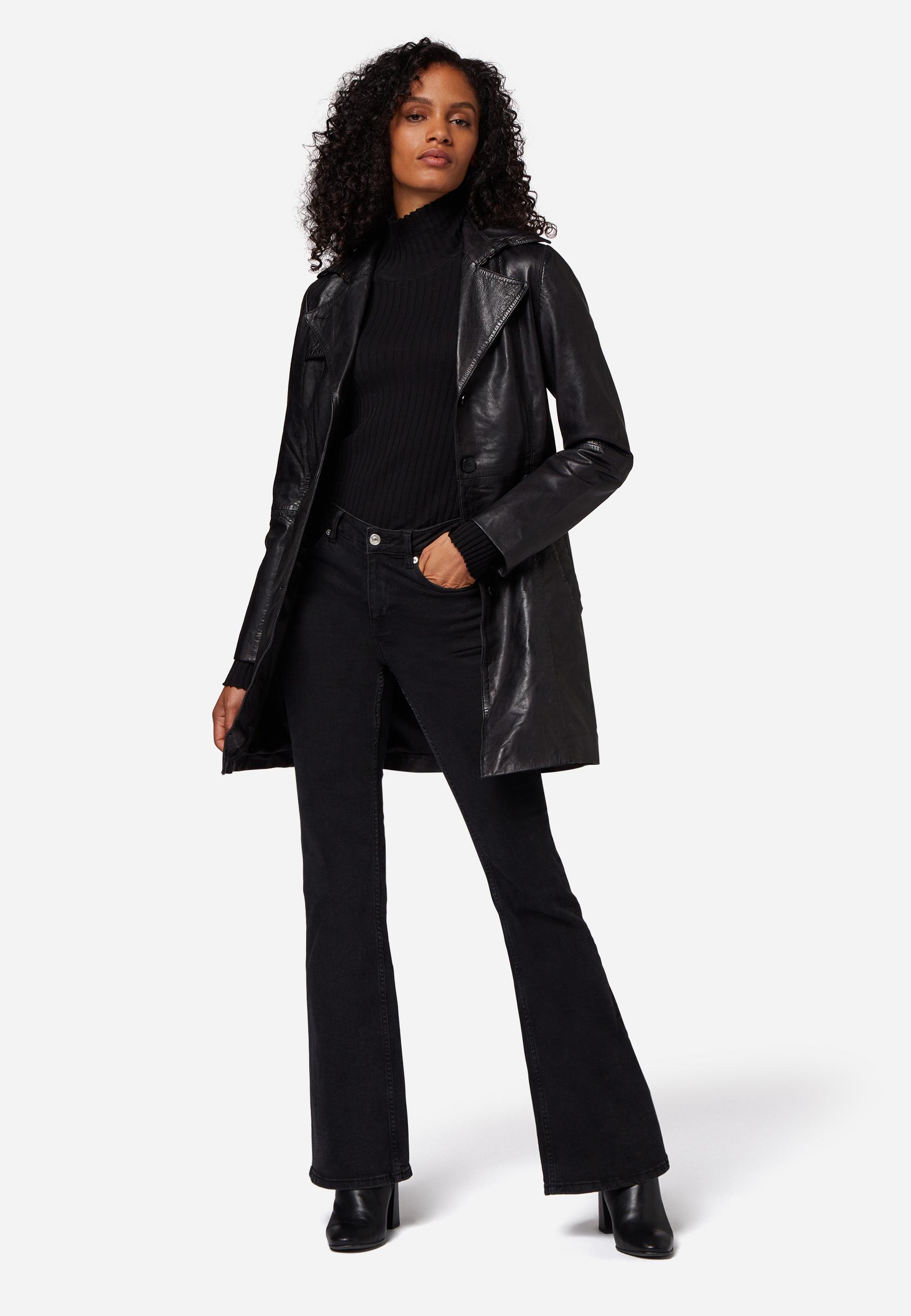 RICANO  Manteau en cuir  Kate, trench avec ceinture 