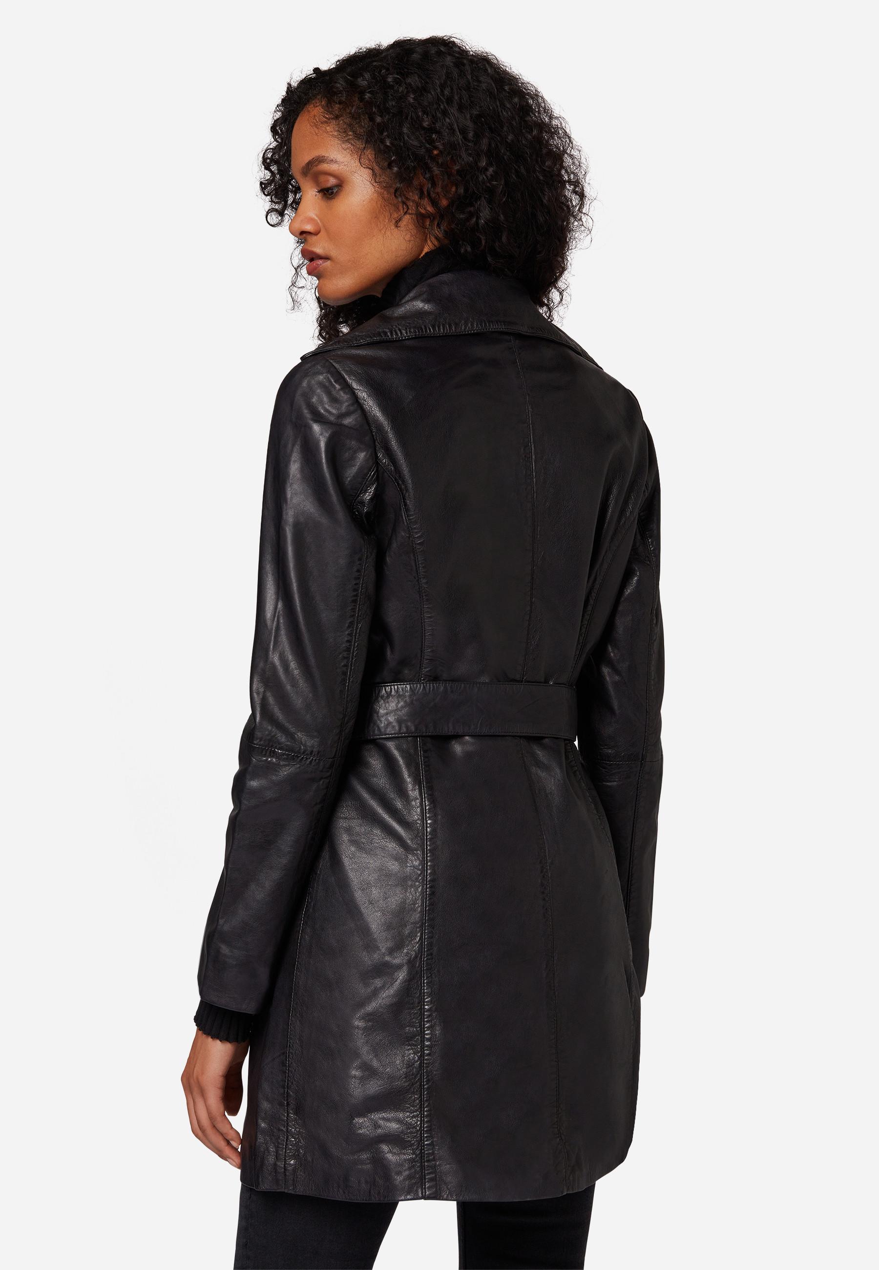 RICANO  Manteau en cuir  Kate, trench avec ceinture 