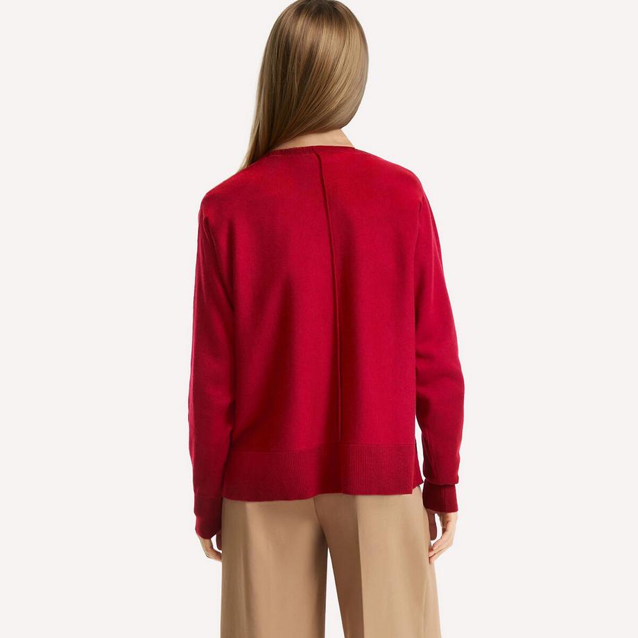 La Redoute Collections Maglione scollo a V in maglia fine  