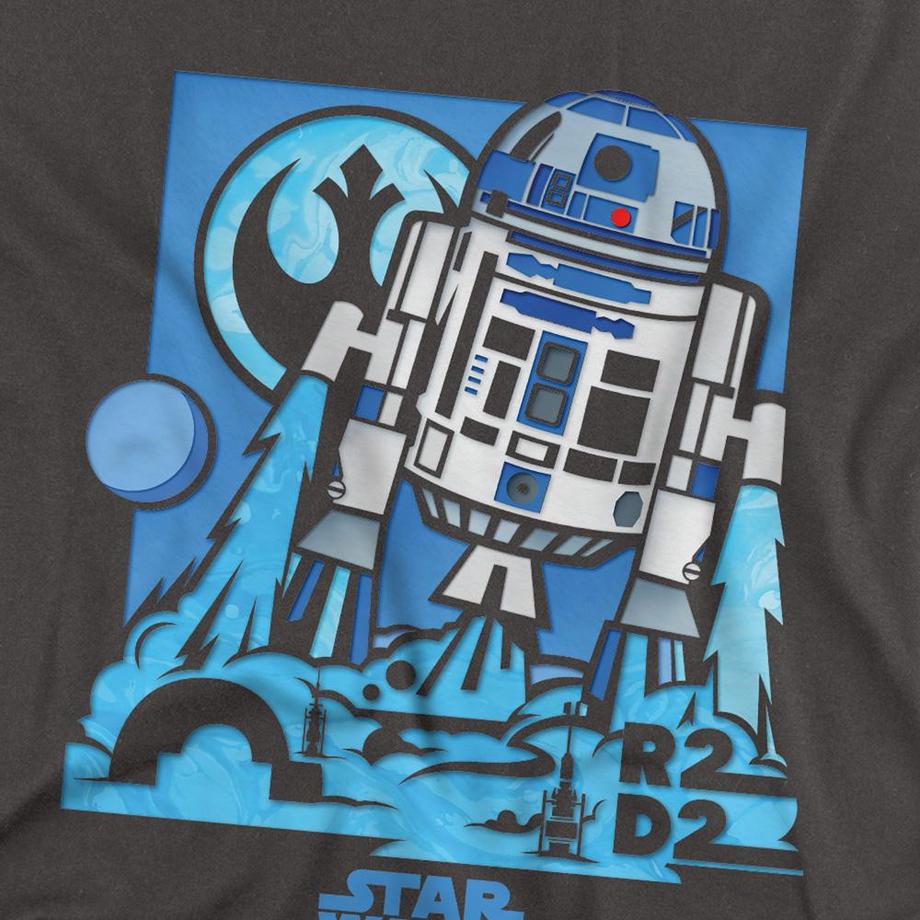 STAR WARS Star Wars R2D2 Papercut Langarm T-Shirt  