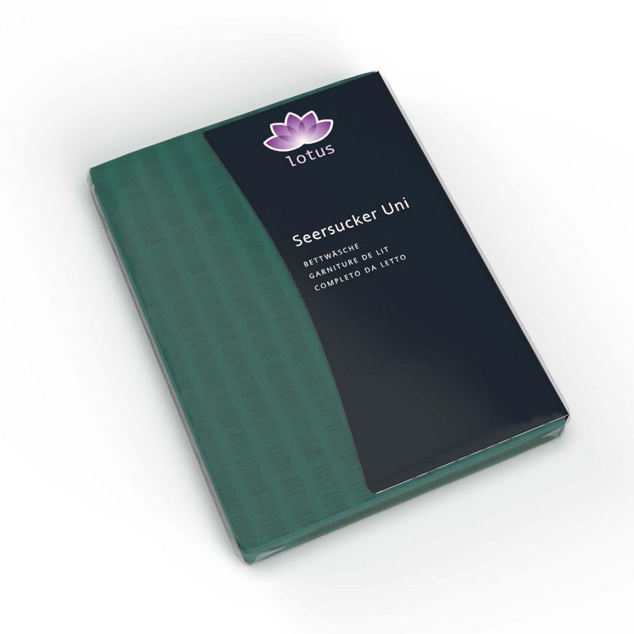 Lotus Bettwaren Lotus Satin Seersucker Uni Bettwäsche  