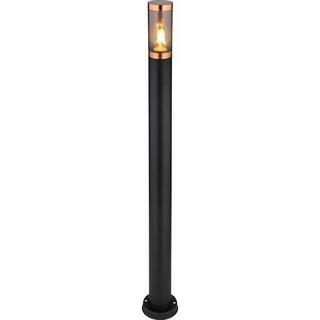 mutoni Lampe d'extérieur Boston inox noir 1xE27 fumé 13x13x110  