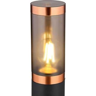 mutoni Lampe d'extérieur Boston inox noir 1xE27 fumé 13x13x110  