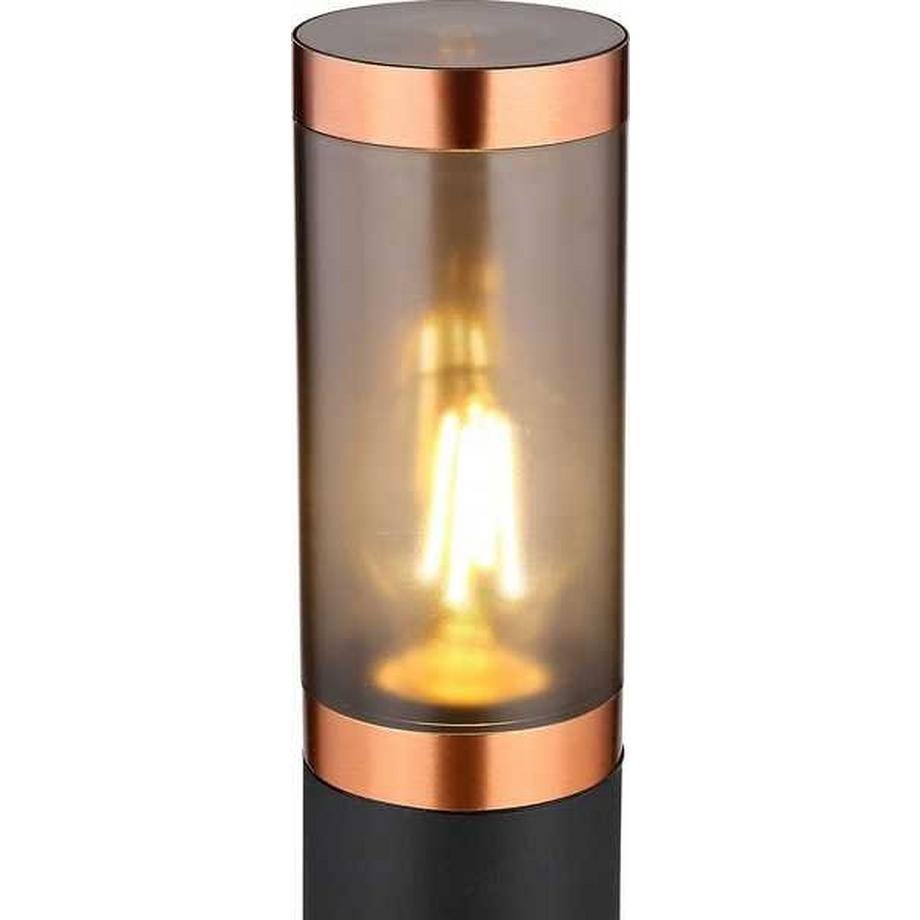 mutoni Aussenleuchte Boston Edelstahl  1xE27 rauch 13x13x110  