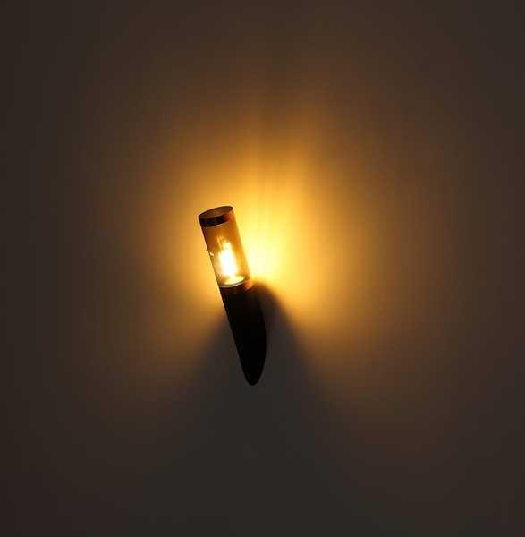 mutoni Lampe d'extérieur Boston inox noir 1xE27 fumé 13x13x110  