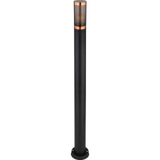 mutoni Lampada da esterno Boston acciaio inox nero 1xE27 fumo 13x13x110  