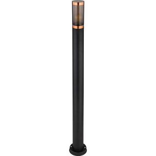 mutoni Lampe d'extérieur Boston inox noir 1xE27 fumé 13x13x110  