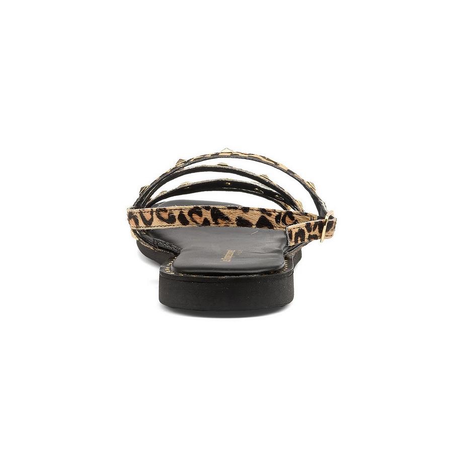 Les Tropeziennes Corabel Leopard Print Studded Sandales Plates  