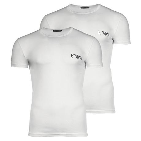 EMPORIO ARMANI Bold Monogram Figurbetontes T-Shirt 2er Pack  
