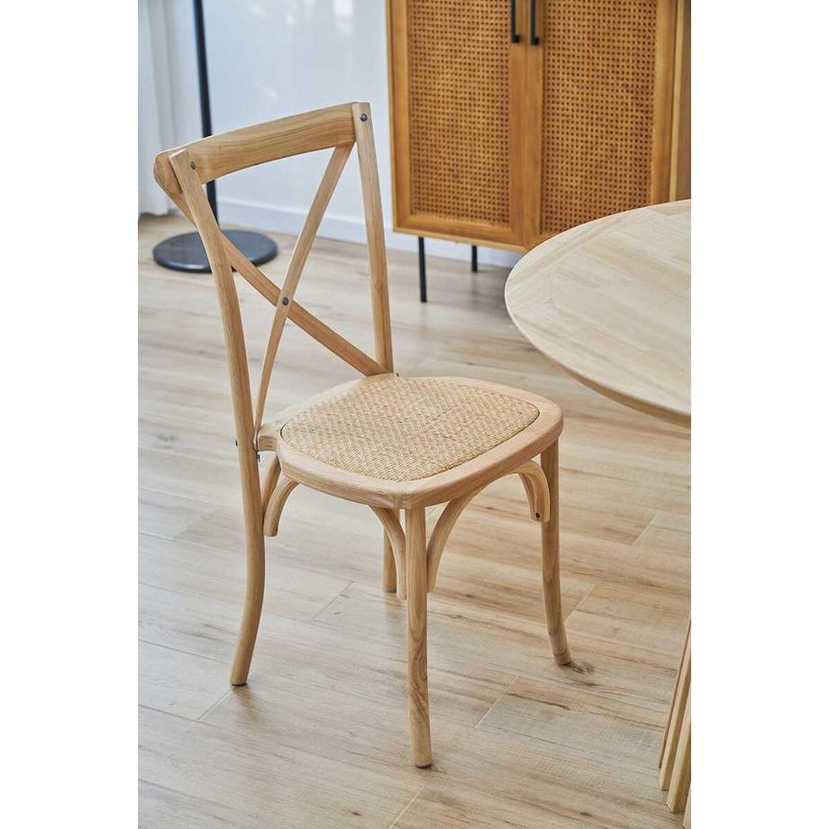 mutoni Sedia da pranzo Jara naturale (set di 2)  