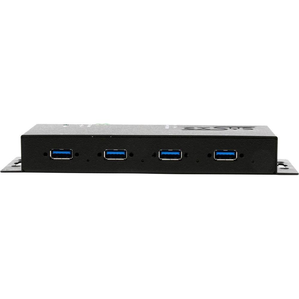 EXSYS  GmbH 4-Port USB 3.2 Gen 1 Metall HUB mit 15KV ESD Überspannungsschutz, A-Buchsen 