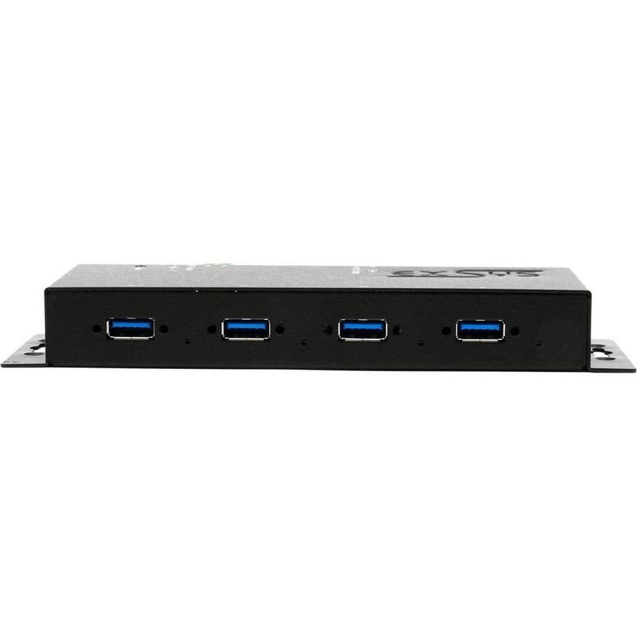 EXSYS  GmbH 4-Port USB 3.2 Gen 1 Metall HUB mit 15KV ESD Überspannungsschutz, A-Buchsen 