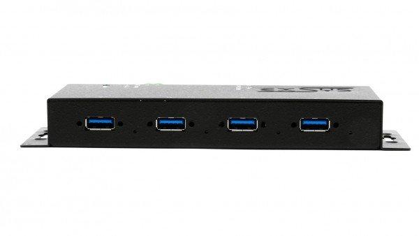 EXSYS  GmbH 4-Port USB 3.2 Gen 1 Metall HUB mit 15KV ESD Überspannungsschutz, A-Buchsen 