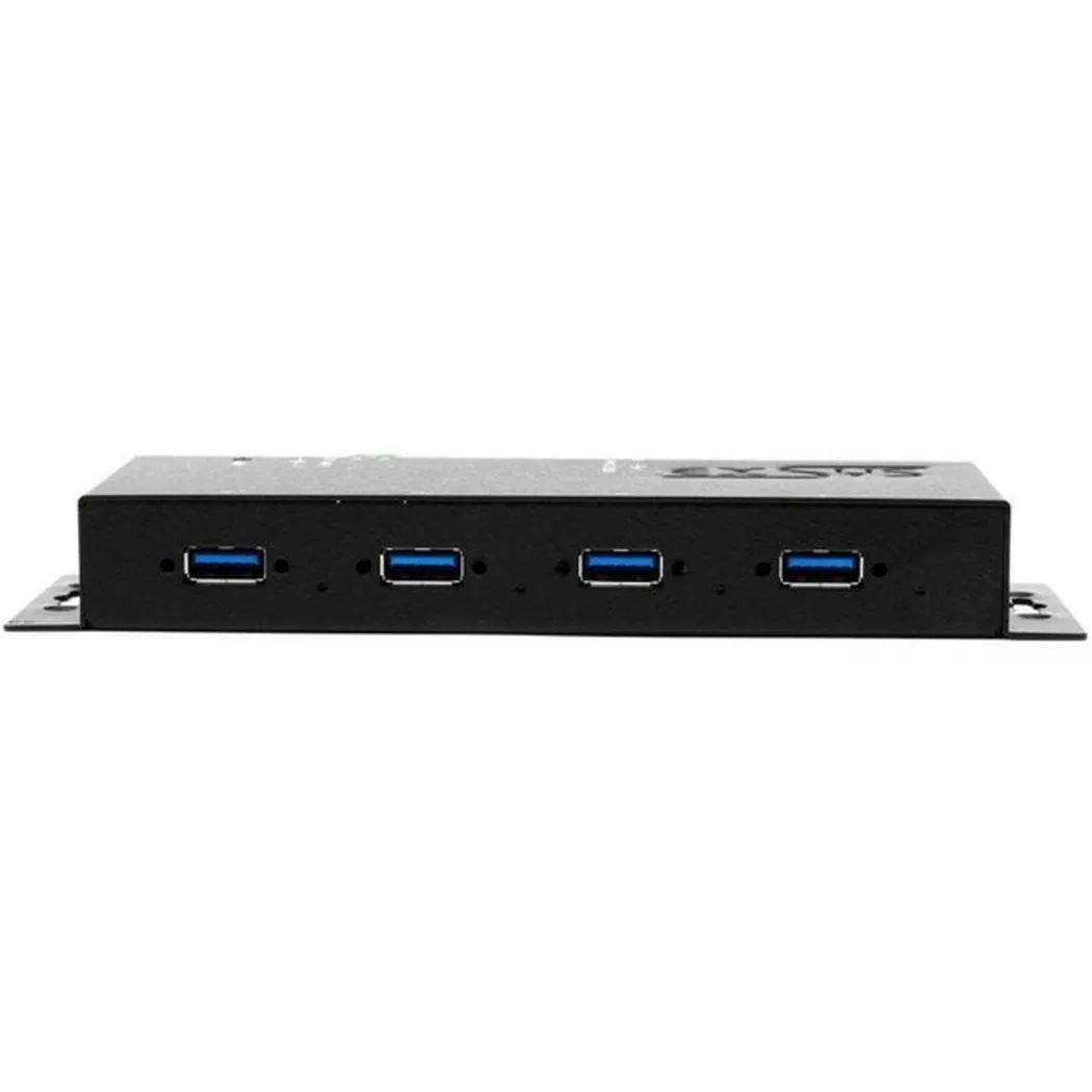 EXSYS EX-1184HMVS-2 4-Port Metall USB 3.2 Gen1 inkl. verschraubbares Kabel Surge Protection