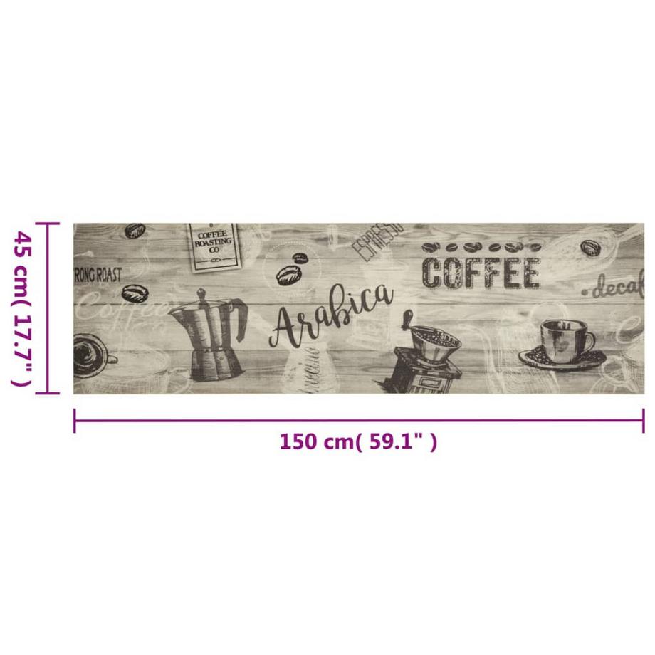 VidaXL Tapis de cuisine polyamide  
