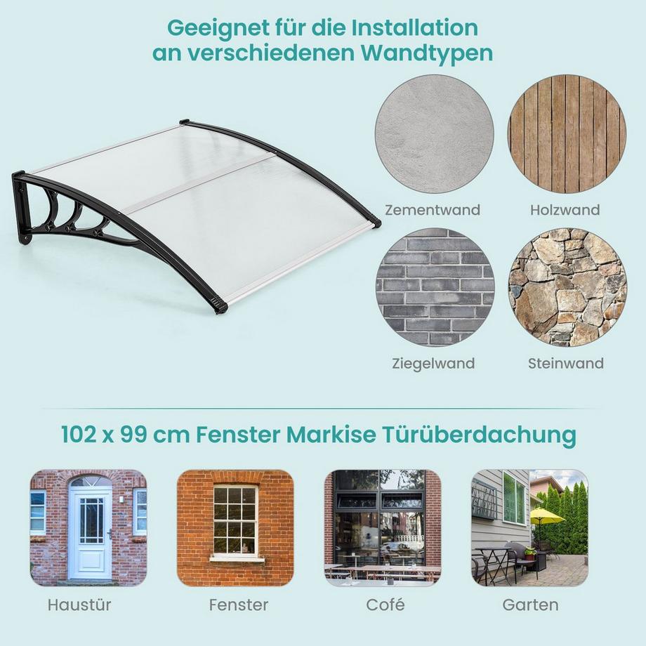 Northix Türvordach – Wetterbeständig  