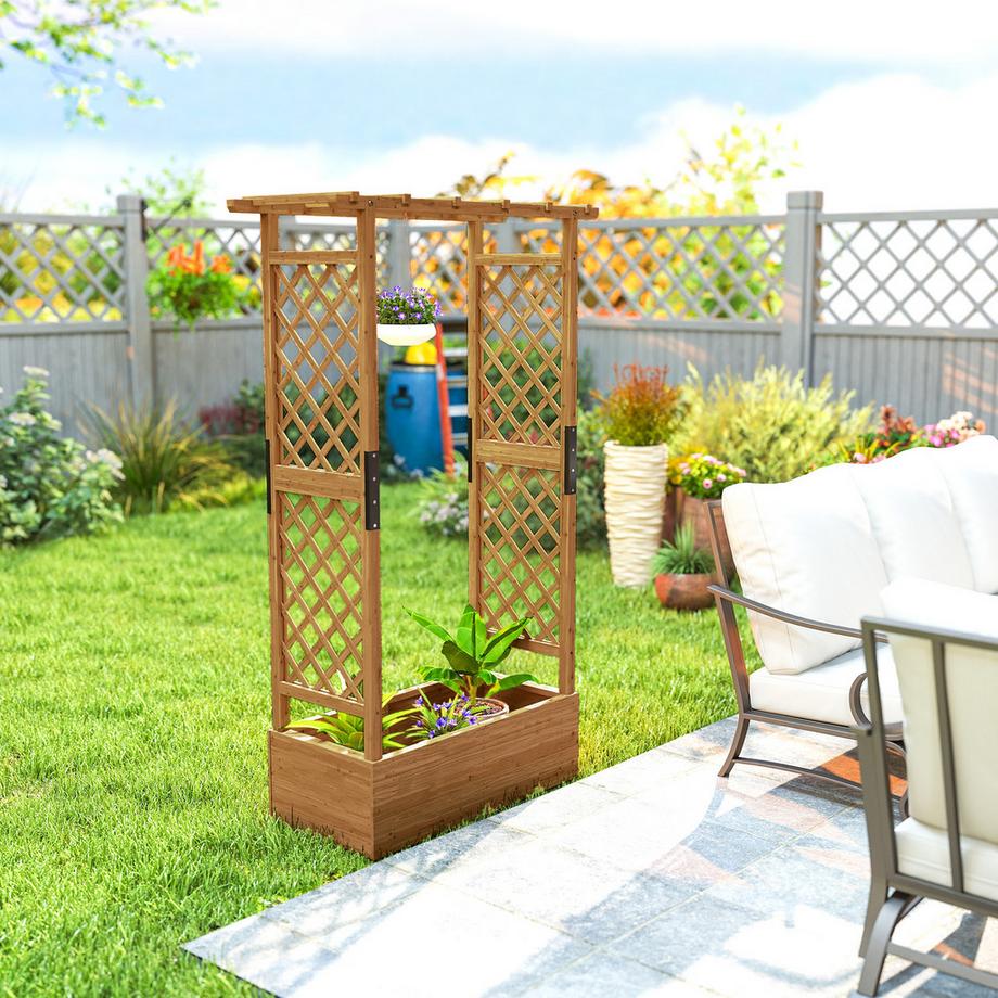 Outsunny Hochbeet mit Rankengitter  