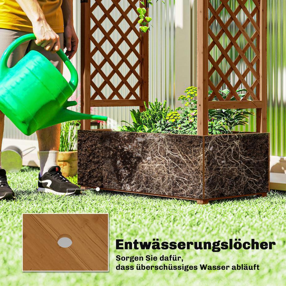 Outsunny Hochbeet mit Rankengitter  