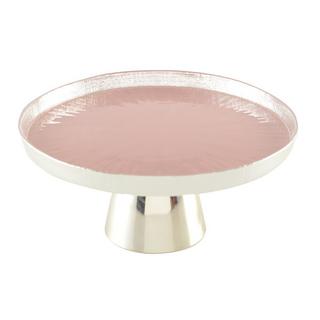 Aulica  PLAT A TARTE SUR PIED ROSE 21CM 