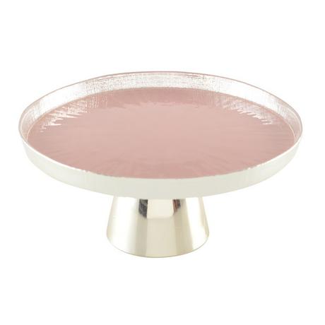 Aulica  PLAT A TARTE SUR PIED ROSE 21CM 