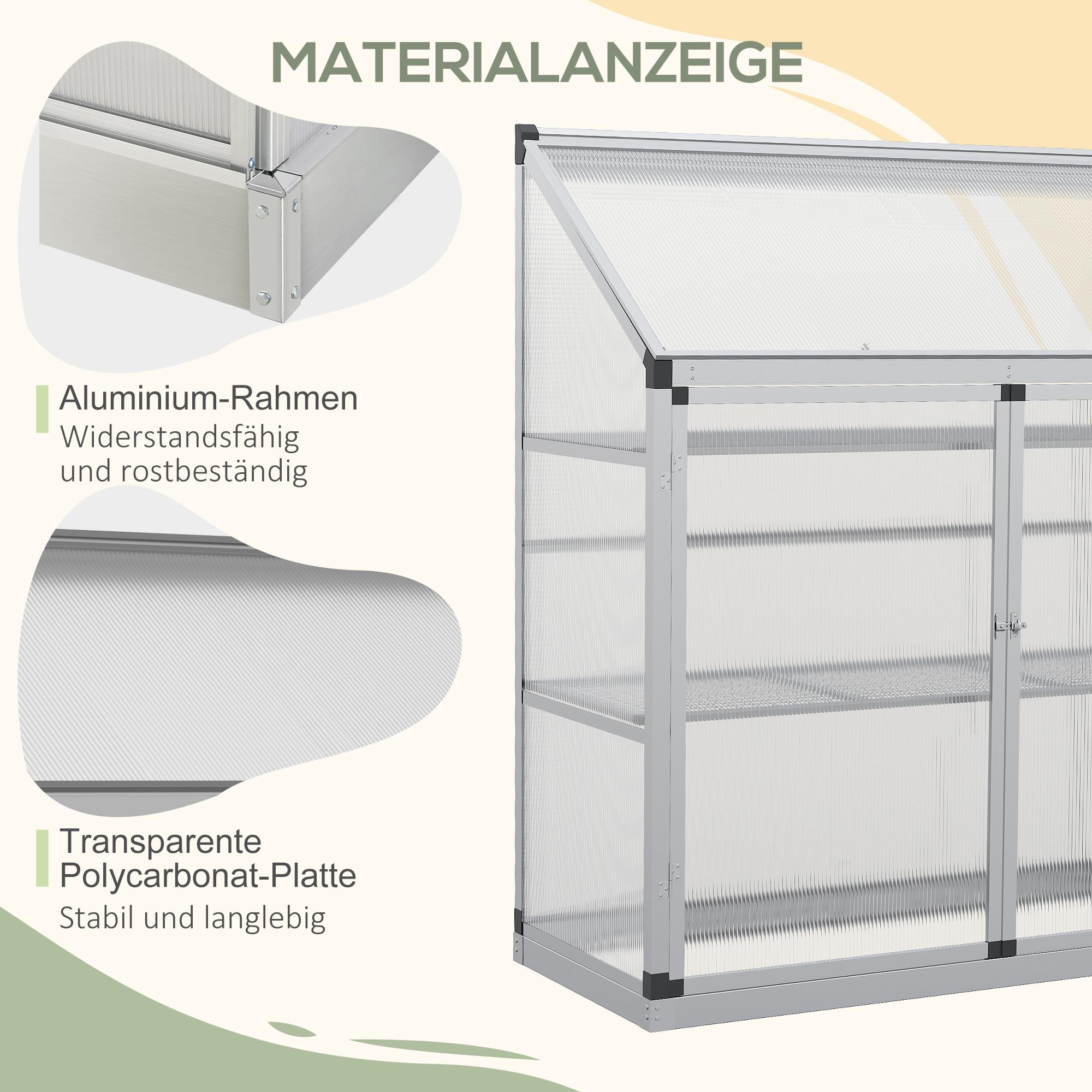 Outsunny Serre en aluminium  