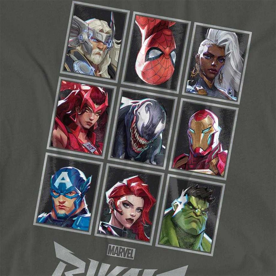 MARVEL Character Grid Bedrucktes T-Shirt  