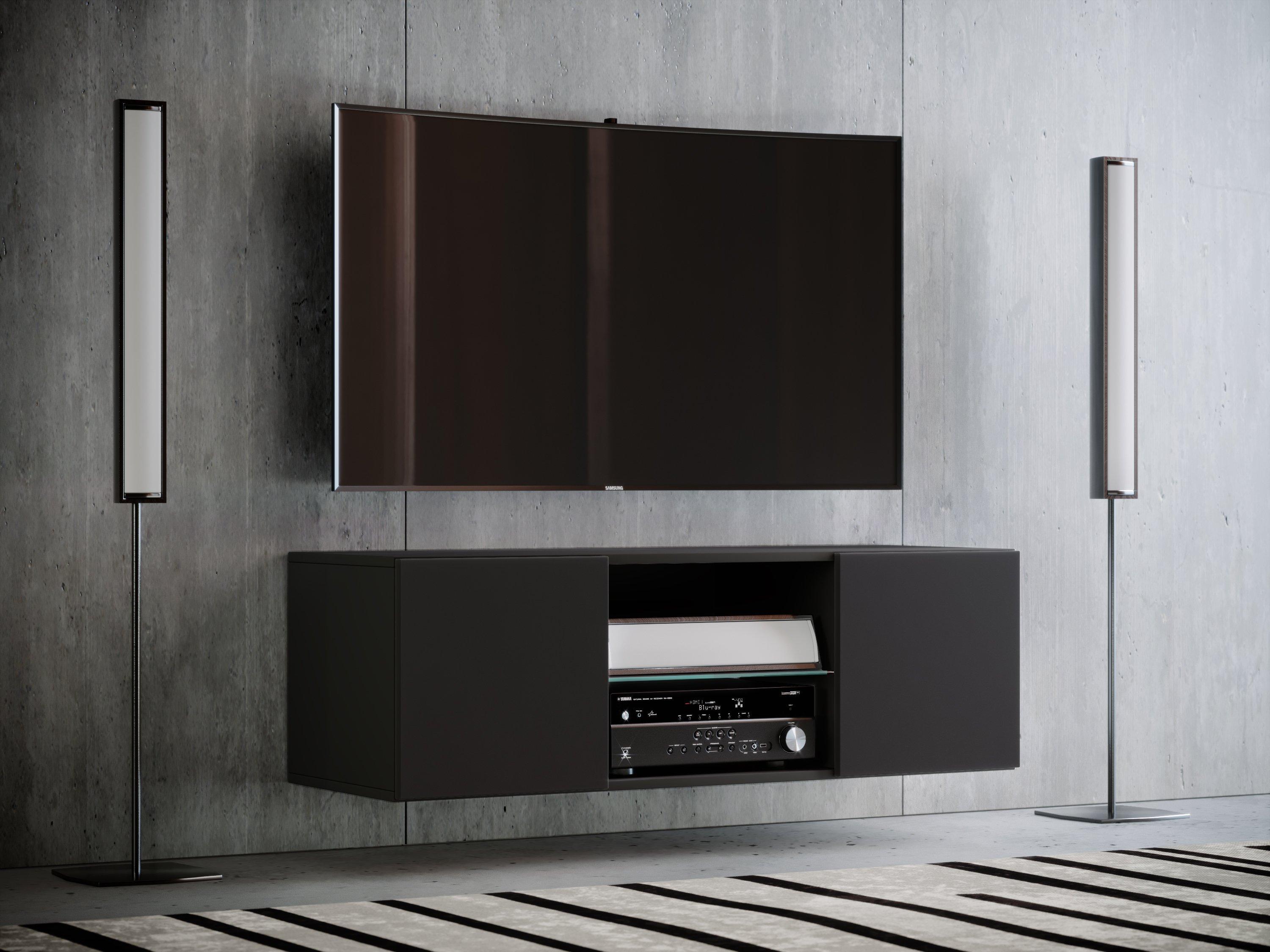 VCM TV Möbel | Wandboard | Lowboard hängend | Maße H. 40 x B. 95 oder 115 x T. 36 cm | Wandschrank - Jusa  