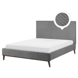 Beliani Letto con rete a doghe en Velluto Glamour BAYONNE  