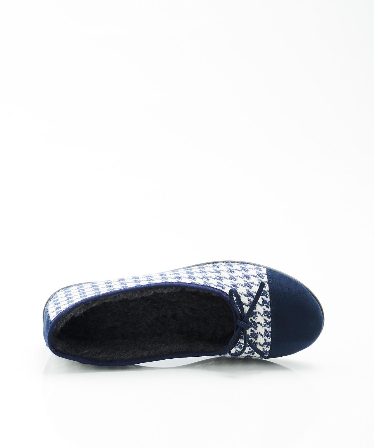 Damart  Ballerines motif pied de poule Thermolactyl. 