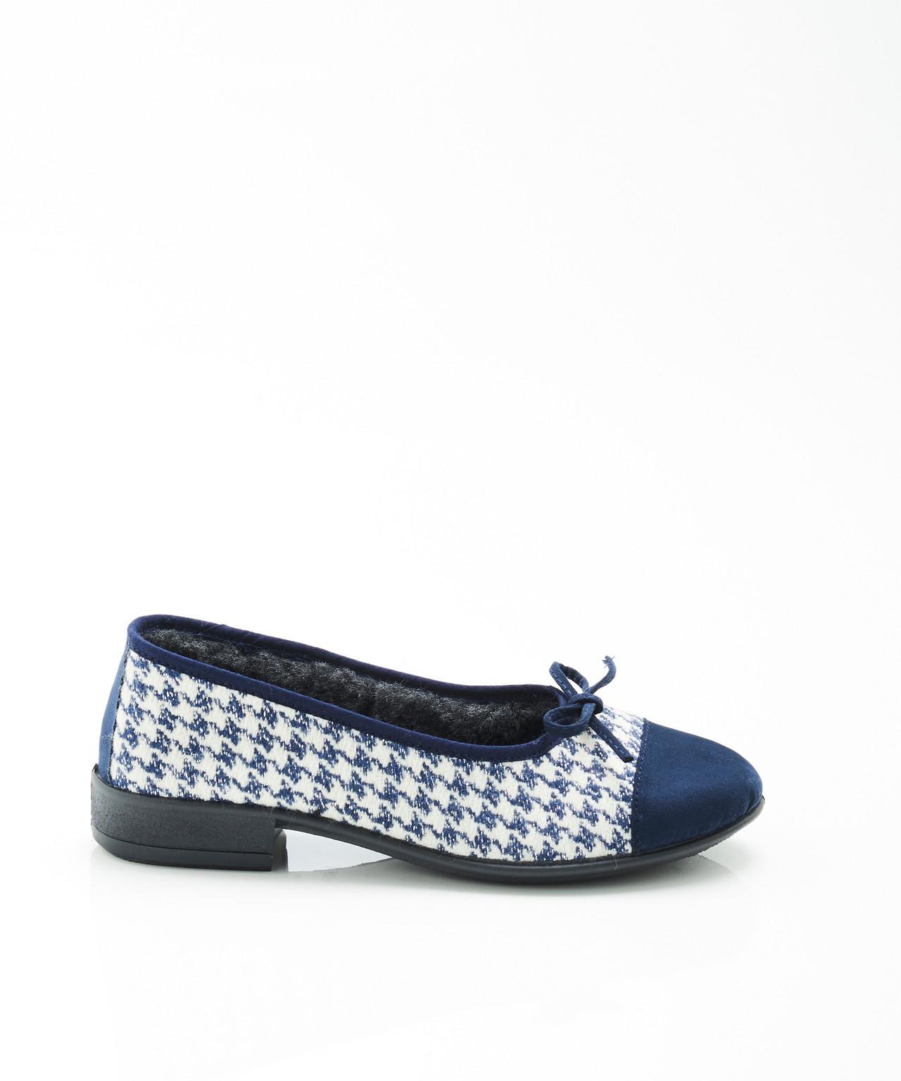 Damart  Ballerines motif pied de poule Thermolactyl. 