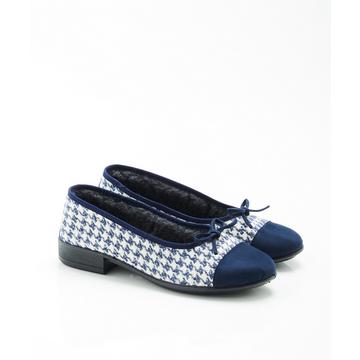 Ballerines motif pied de poule Thermolactyl.