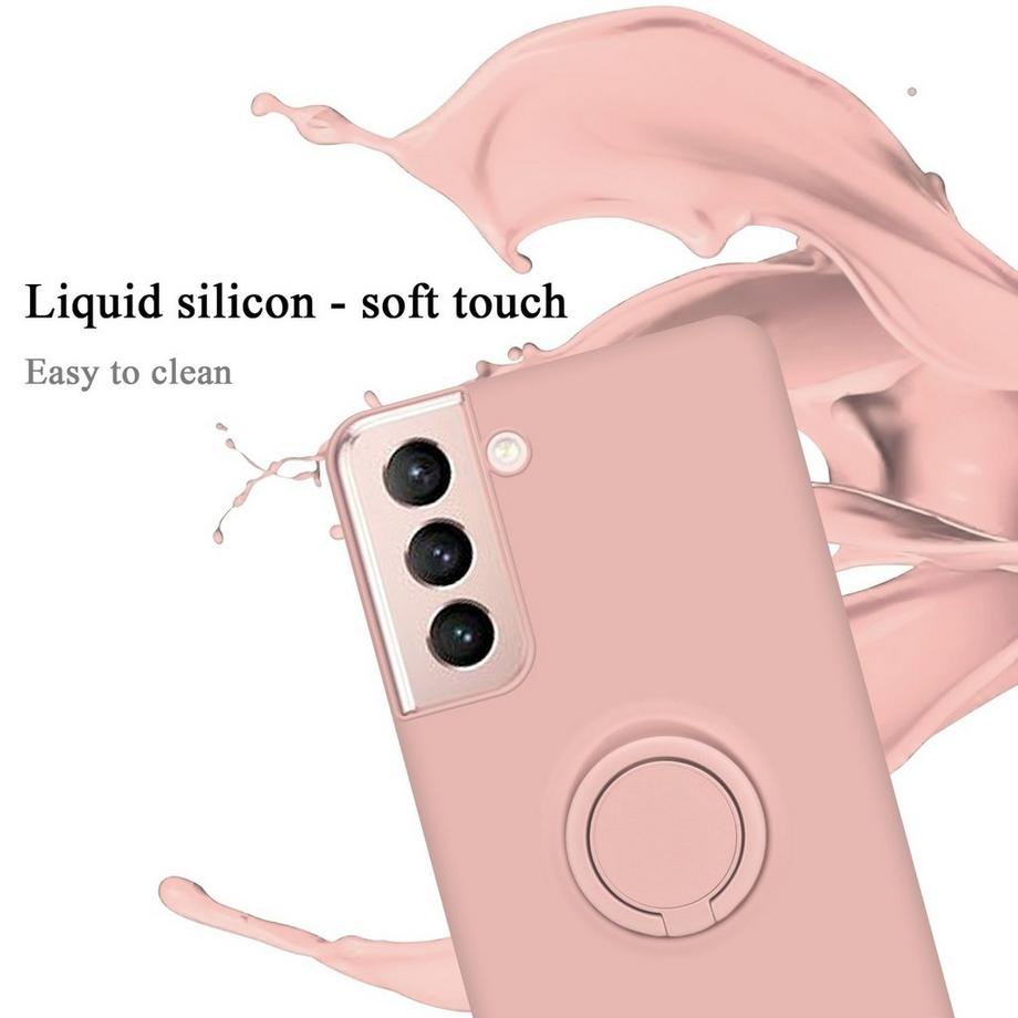 Cadorabo  Hülle für Samsung Galaxy S22 TPU Silikon mit Ring Liquid 
