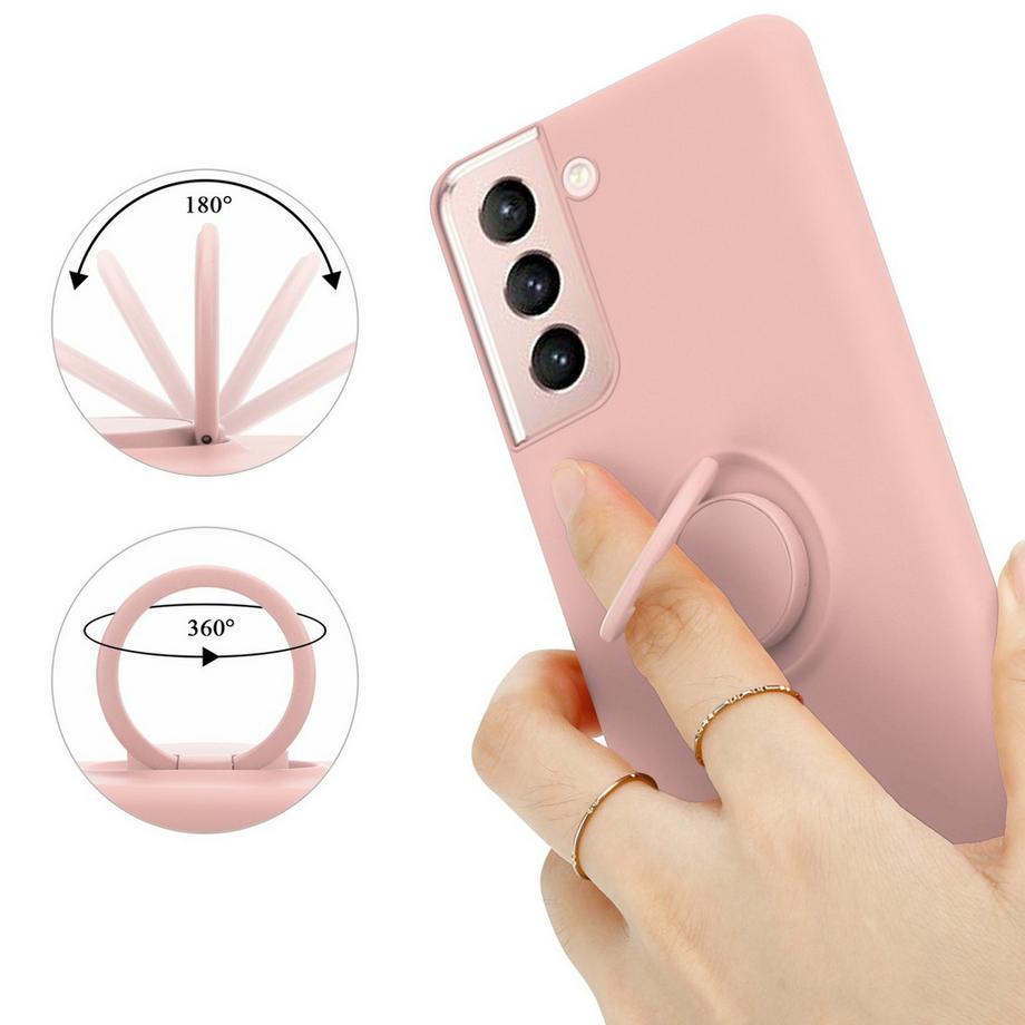 Cadorabo  Hülle für Samsung Galaxy S22 TPU Silikon mit Ring Liquid 