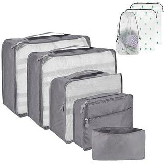 Only-bags.store Organizzatore da viaggio 8 pezzi Set di cubi da imballaggio con borsa cosmetici borsa scarpe  