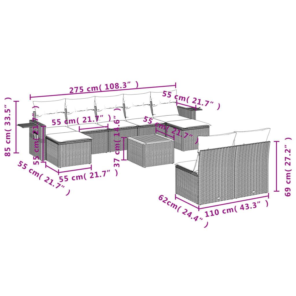 VidaXL Garten sofagarnitur poly-rattan  