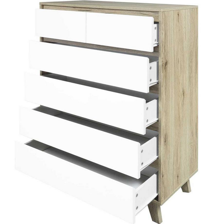 mutoni Kommode Morino weiss 80x118  