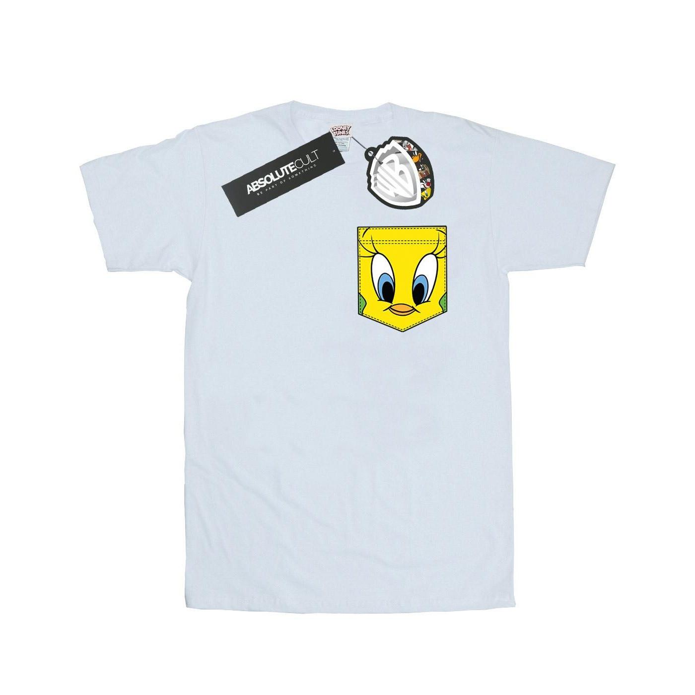 LOONEY TUNES  Tshirt TWEETY PIE FACE FAUX POCKET 