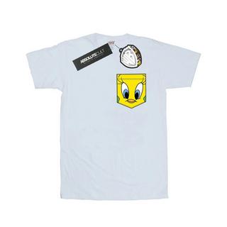 LOONEY TUNES  Tshirt TWEETY PIE FACE FAUX POCKET 