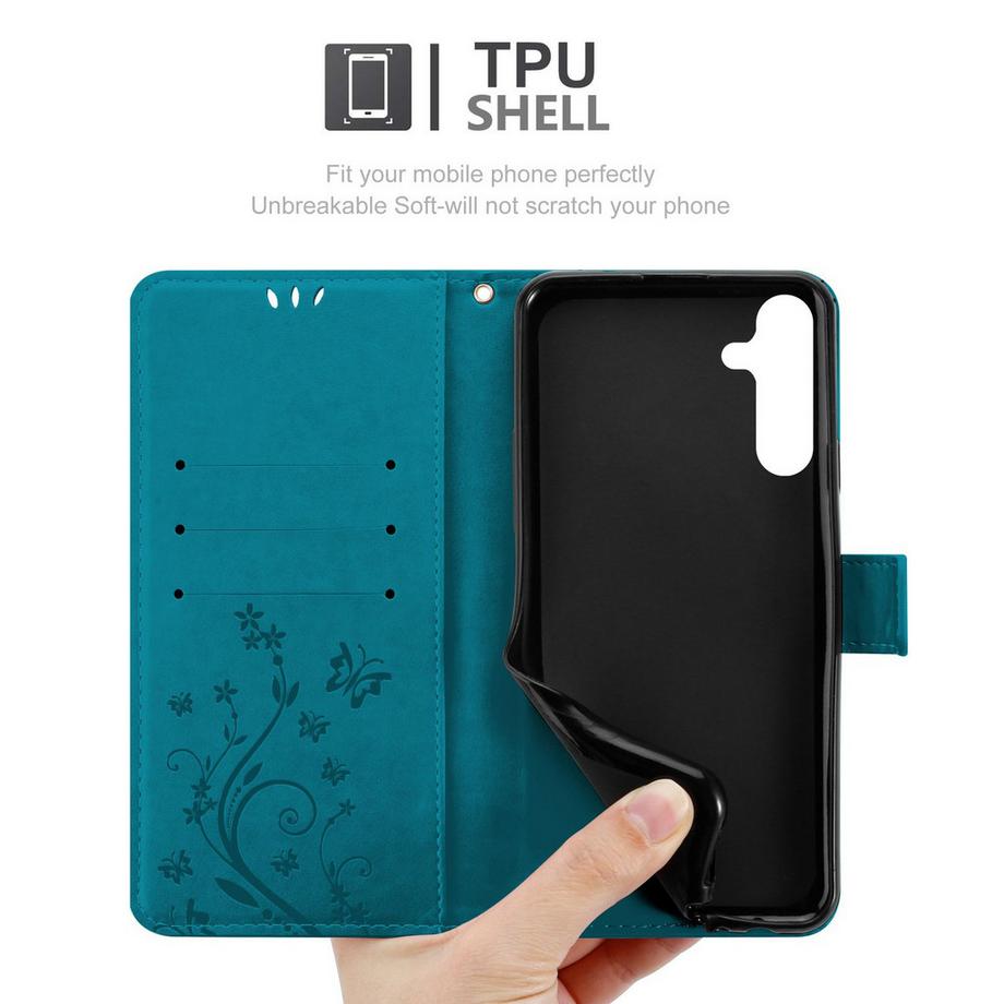 Cadorabo  Samsung Galaxy A15 Hülle mit Blumen Muster 