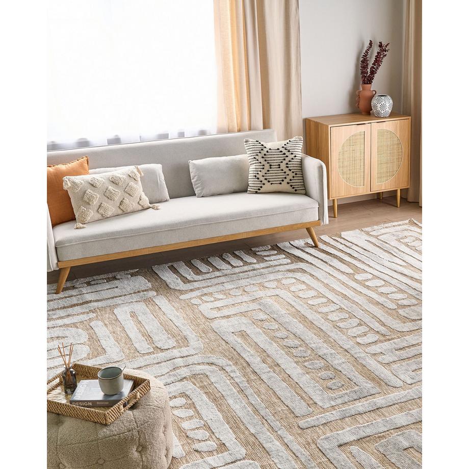 Beliani Tappeto en Lana Moderno MANDAI  