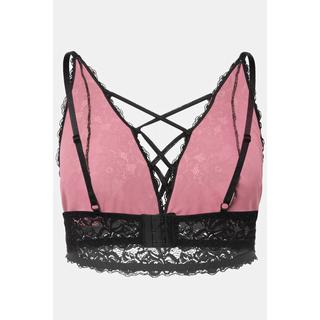 Ulla Popken  Bralette à cordons croisés, sans armatures. Dentelle. 