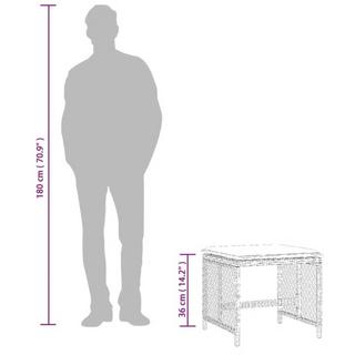 VidaXL  Gartenhocker poly-rattan 