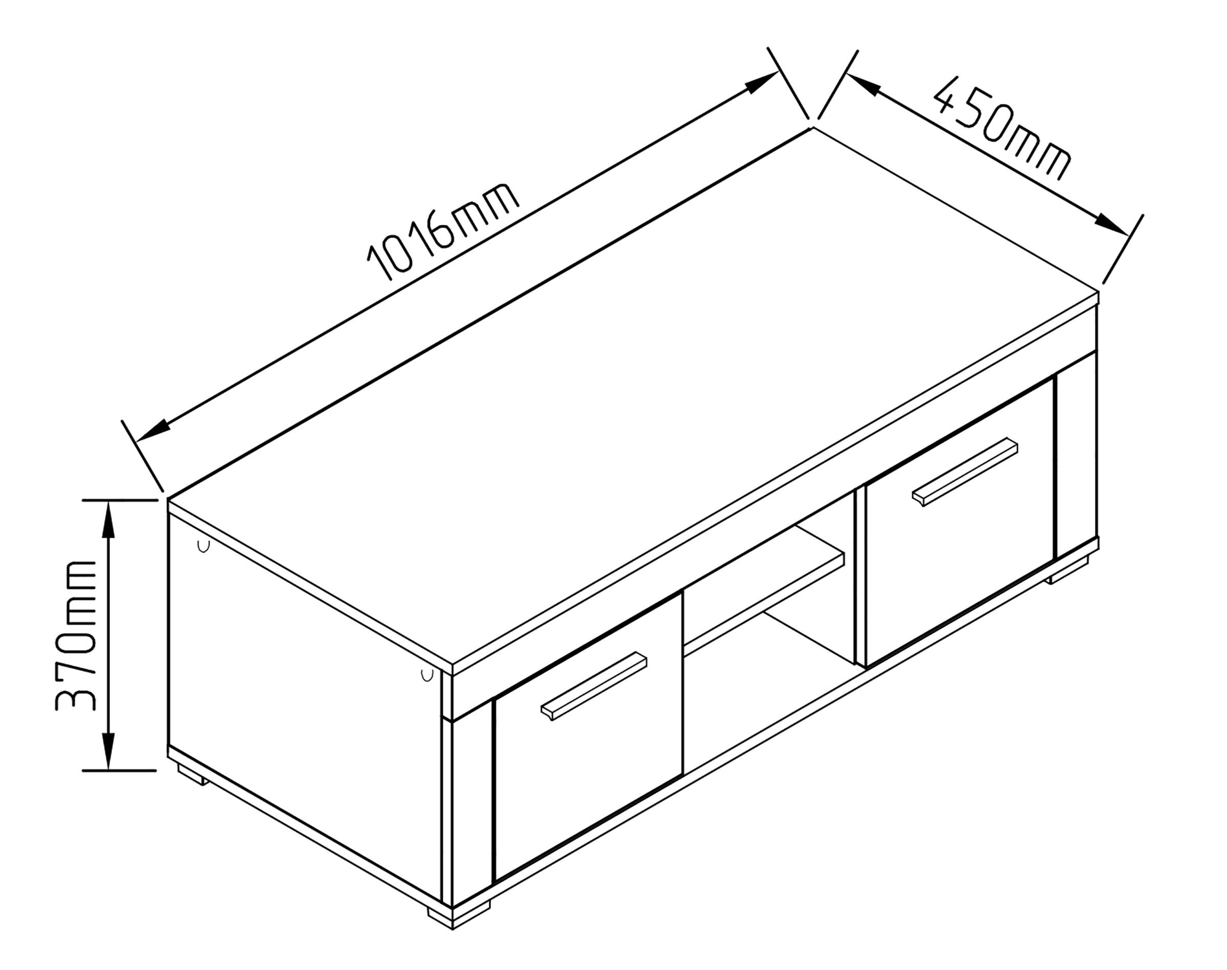 VCM Holz TV Lowboard Möbel Fernsehschrank Tisch Konsole Fernsehtisch Breite 102 cm Usilo L  