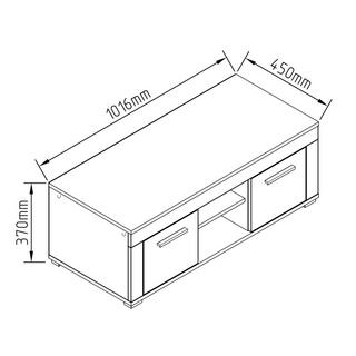 VCM TV Möbel | Lowboard | Fernsehregal | Maße H. 37 x B. 102 x T. 45 cm | Fernseh Möbel – Usilo L  